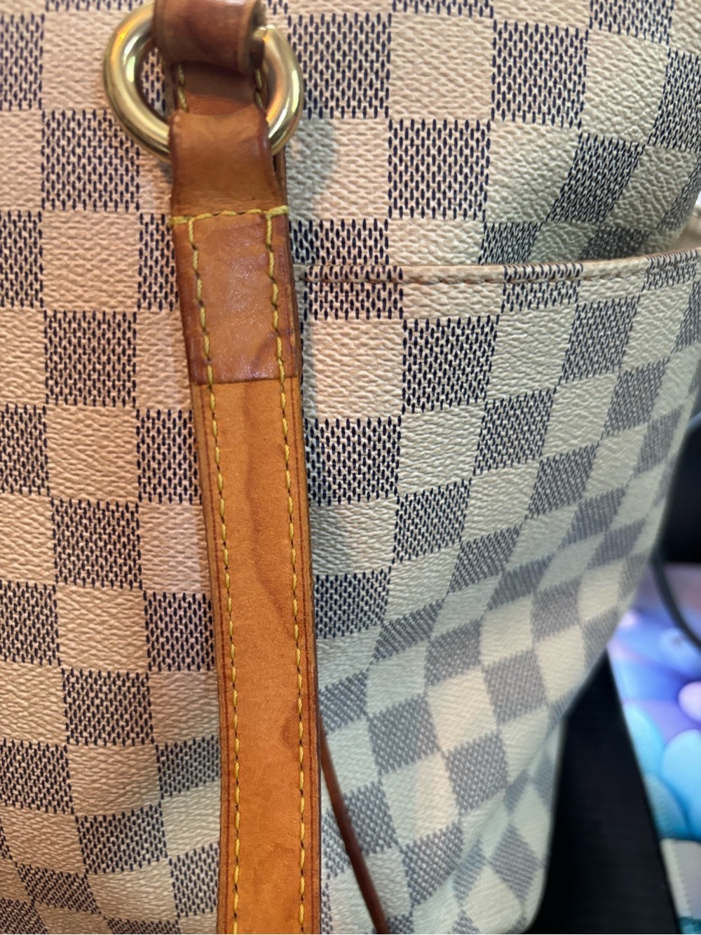 Authentic Louis Vuitton Discontinued Totally MM Tote – Damier Azur Canvas - Picture 3 of 16